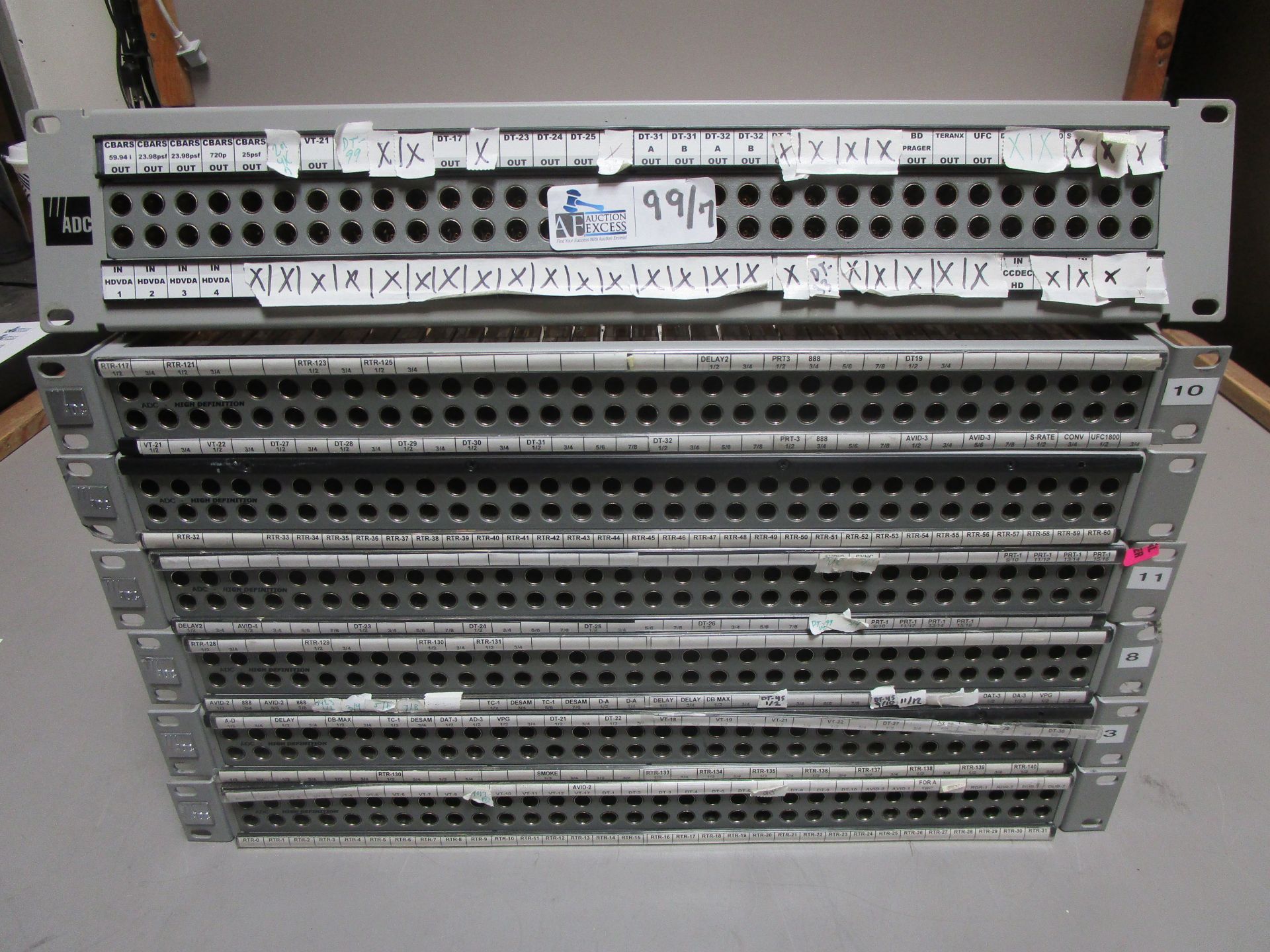 LOT OF 7 ADC VIDEO HD PATCHBAYS