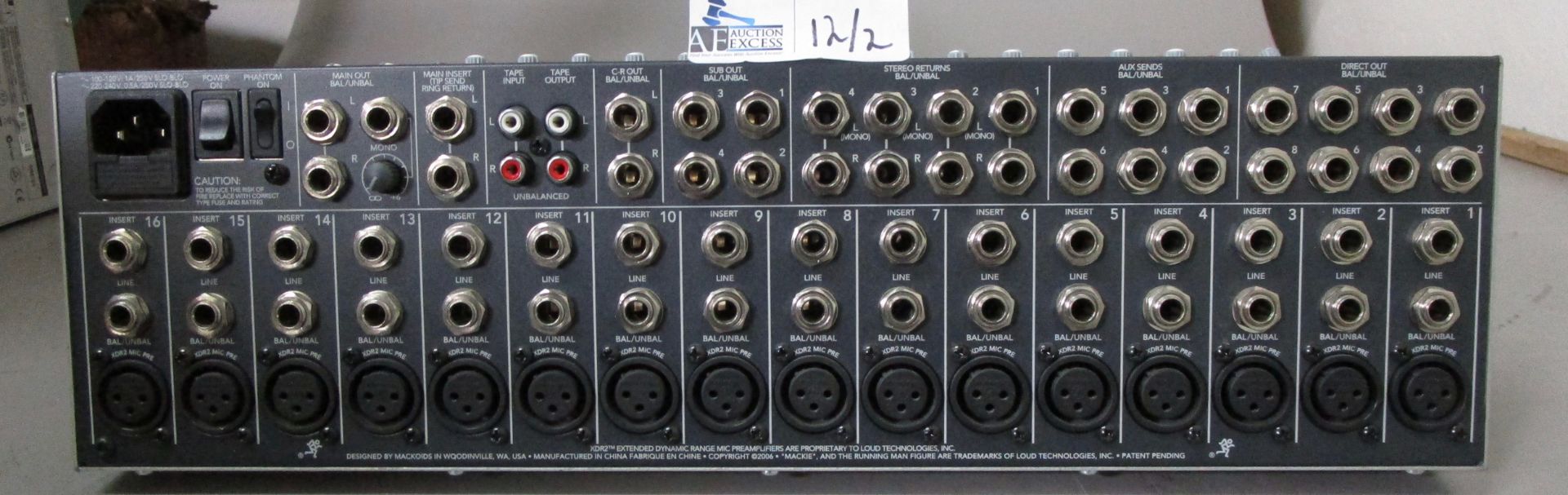 LOT OF 2 MACKIE SOUNDBOARD 1604 VLZ3 - Image 3 of 4