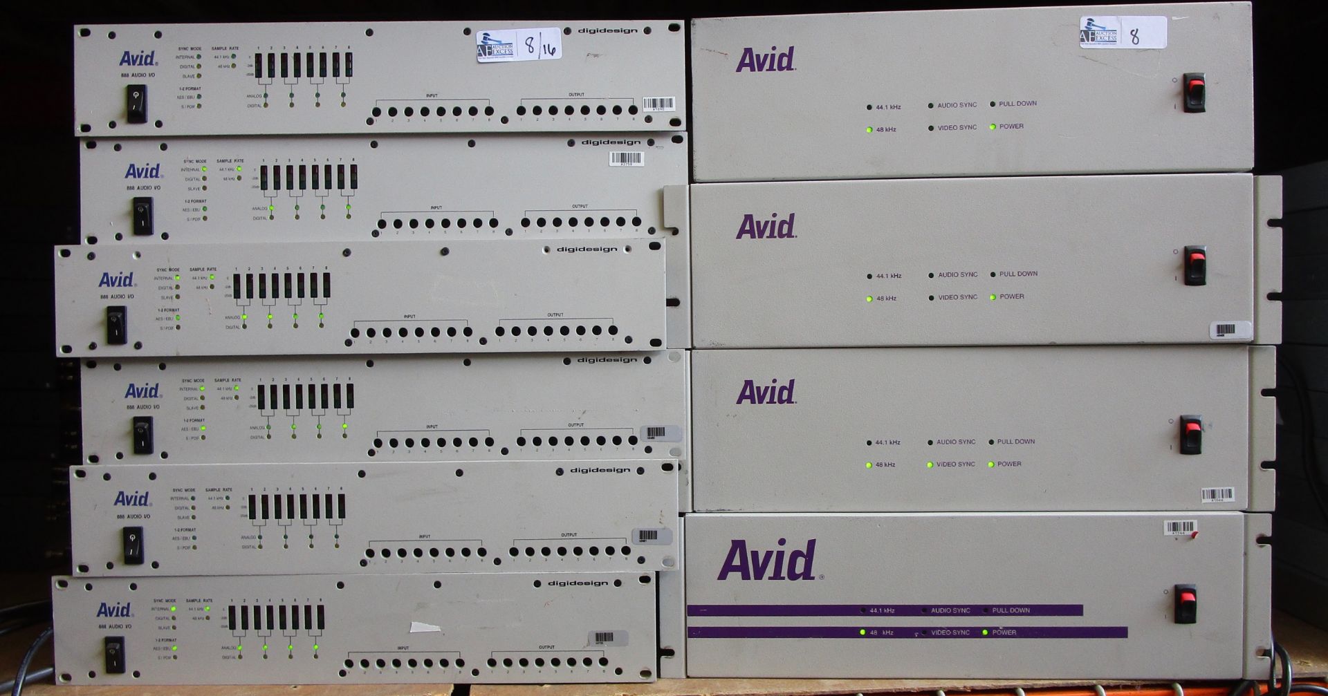 LOT OF 15 AVID DIGI DESIGN 1/O BOXES