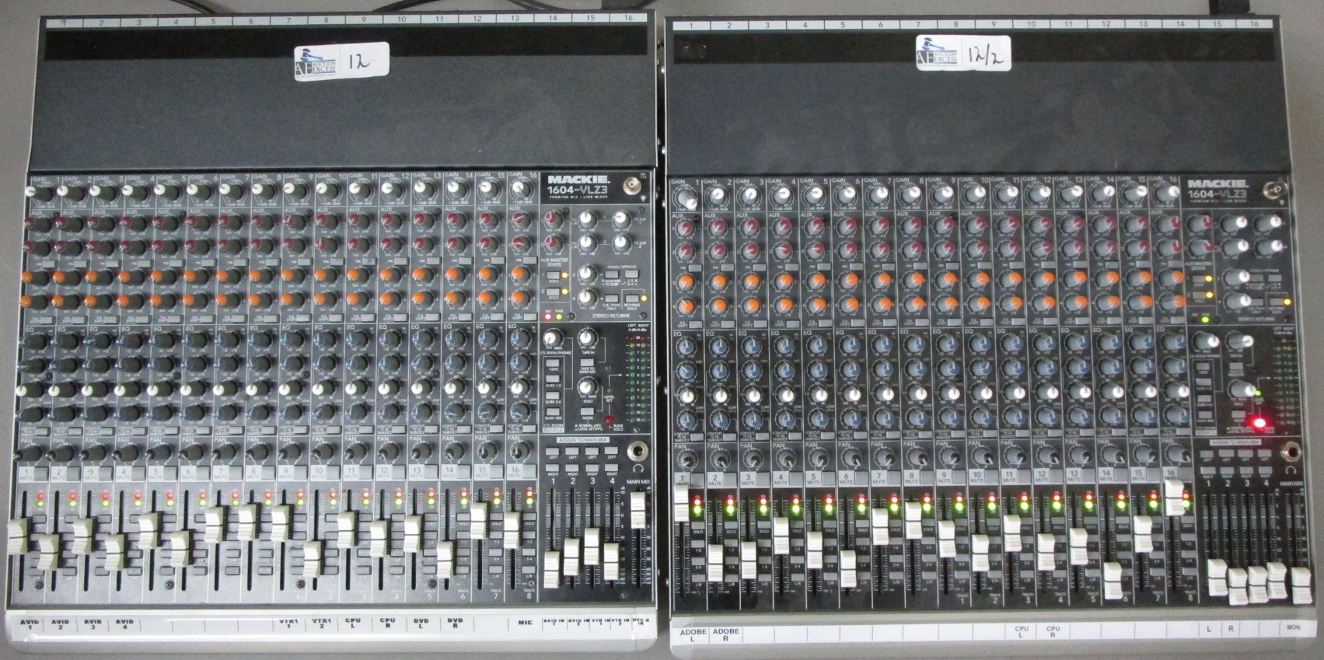 LOT OF 2 MACKIE SOUNDBOARD 1604 VLZ3 - Image 2 of 4