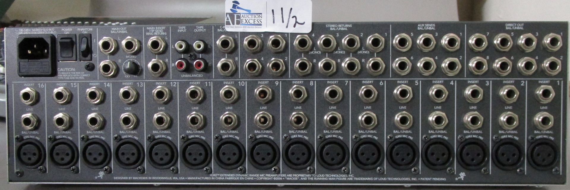 LOT OF 2 MACKIE SOUNDBOARD 1604 VLZ3 - Image 3 of 4