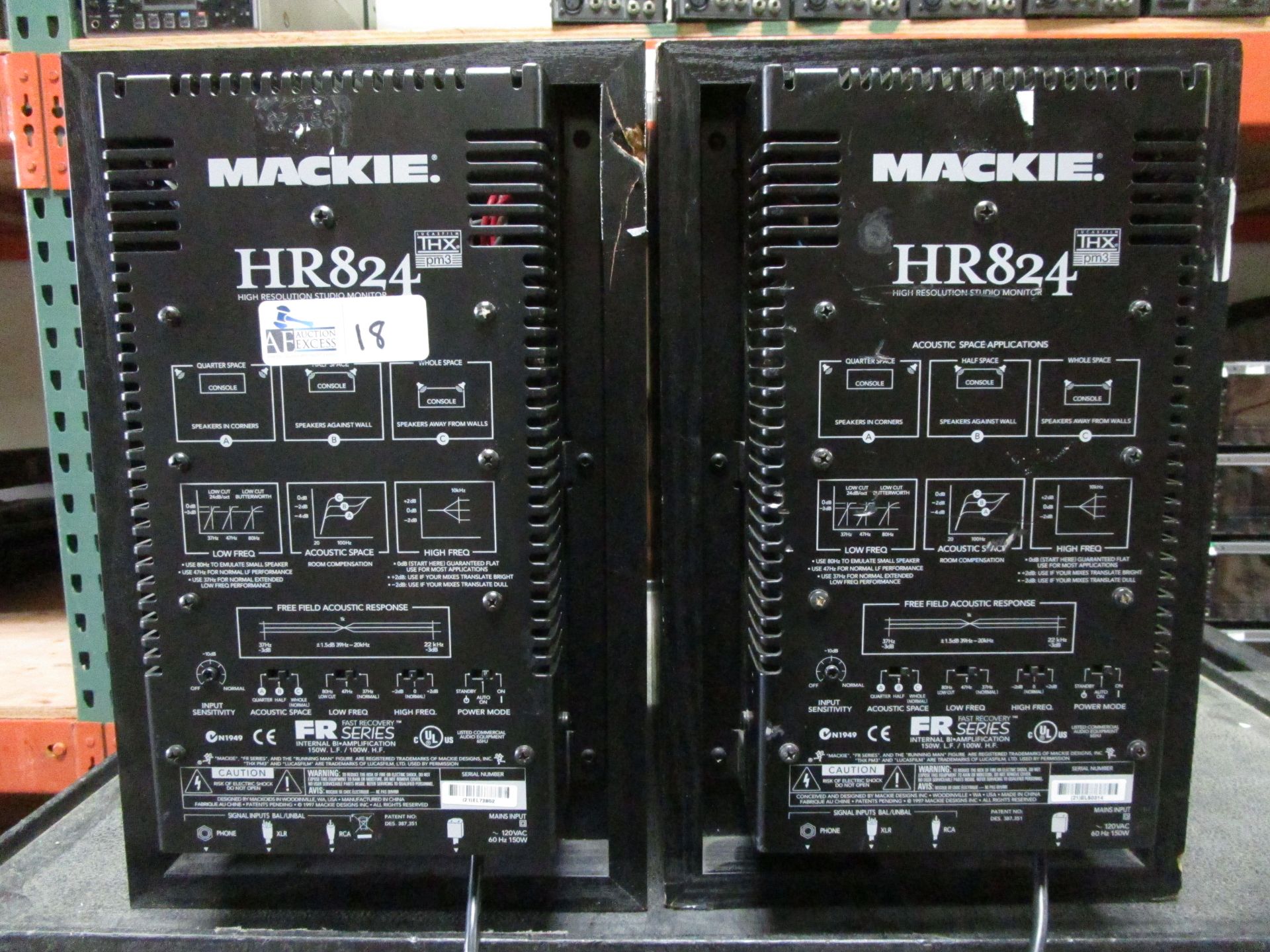 LOT OF 2 MACKIE HR824 STUDIO MONITORS - Image 2 of 2