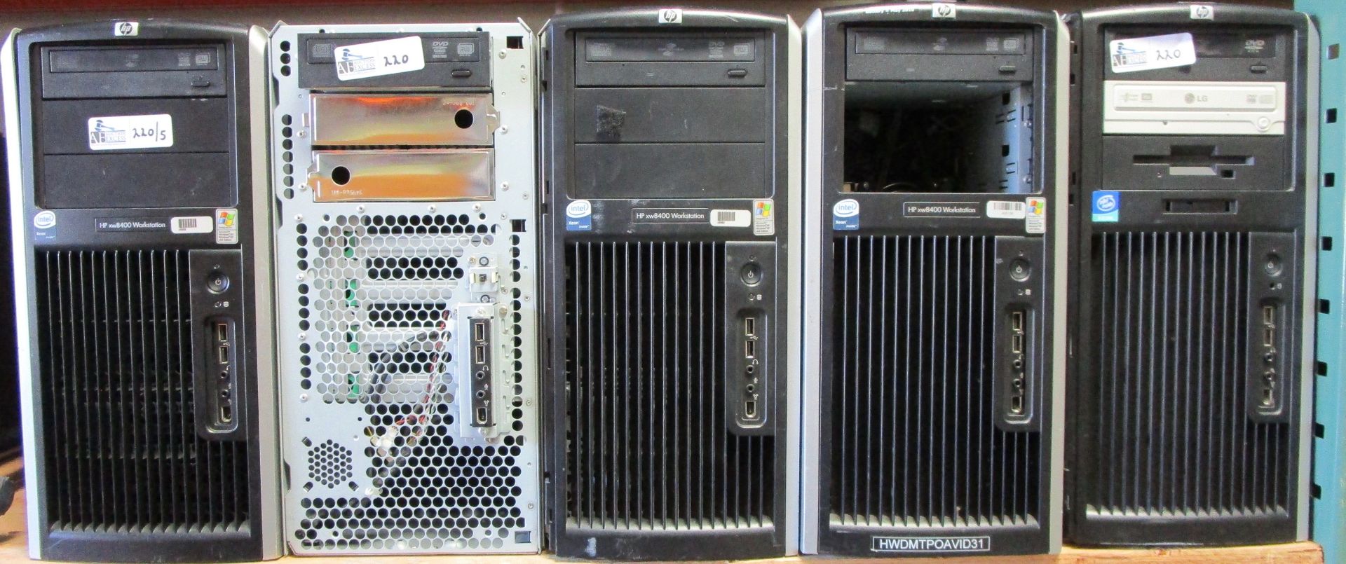 LOT OF 5 HP COMPUTERS