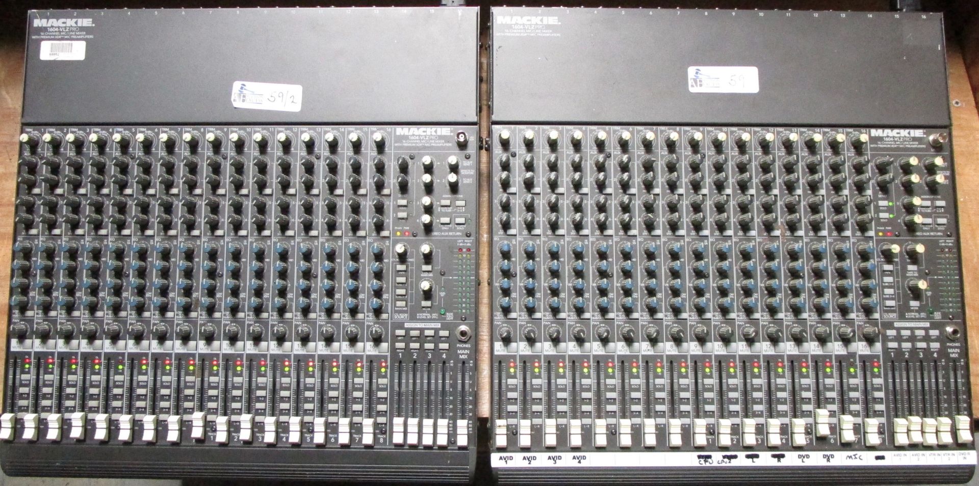 LOT OF 2 MACKIE MIXERS