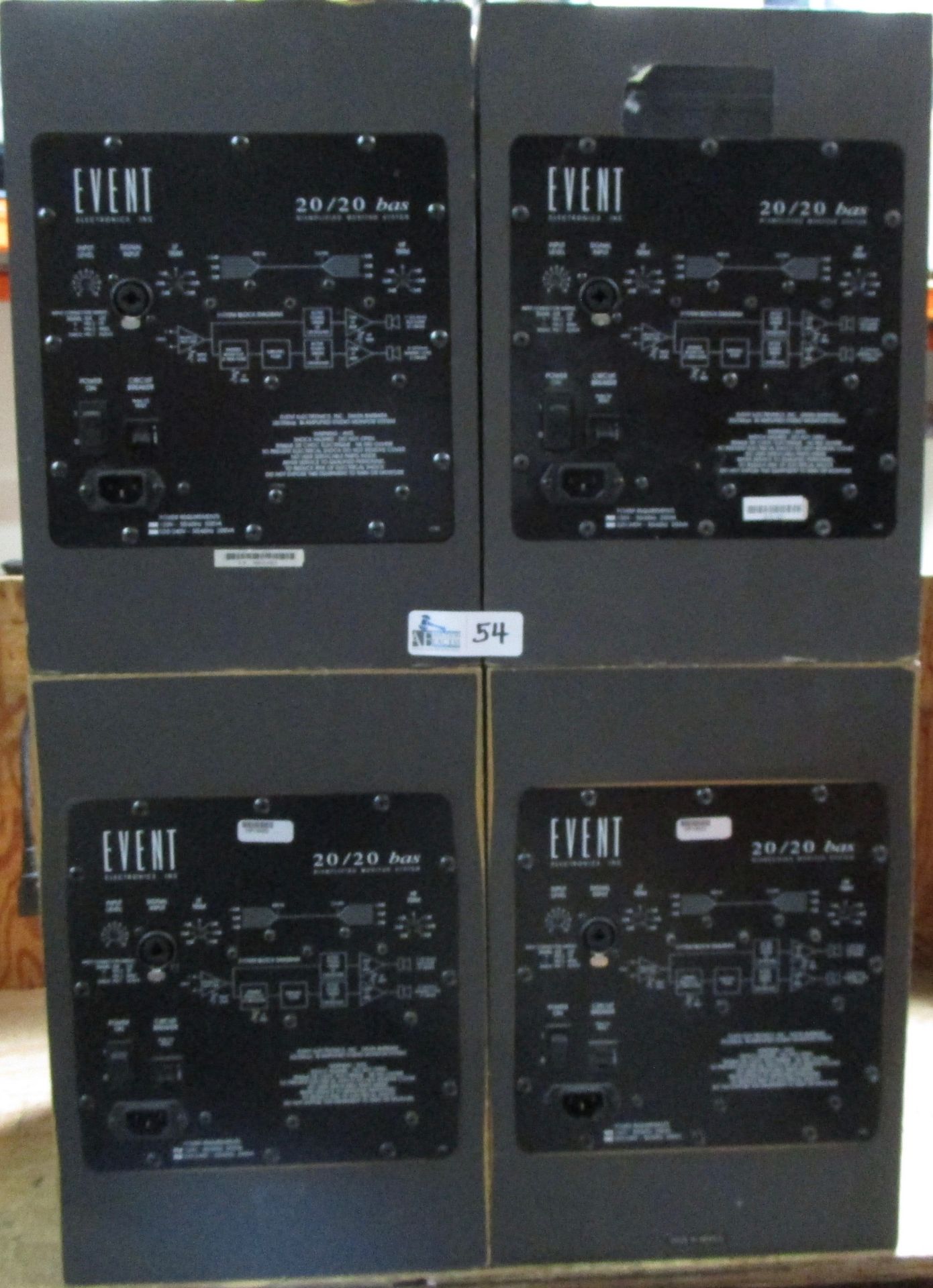 LOT OF 4 EVENT BIAMP SYSTEMS 20/20 POWERED SPEAKERS - Image 2 of 3