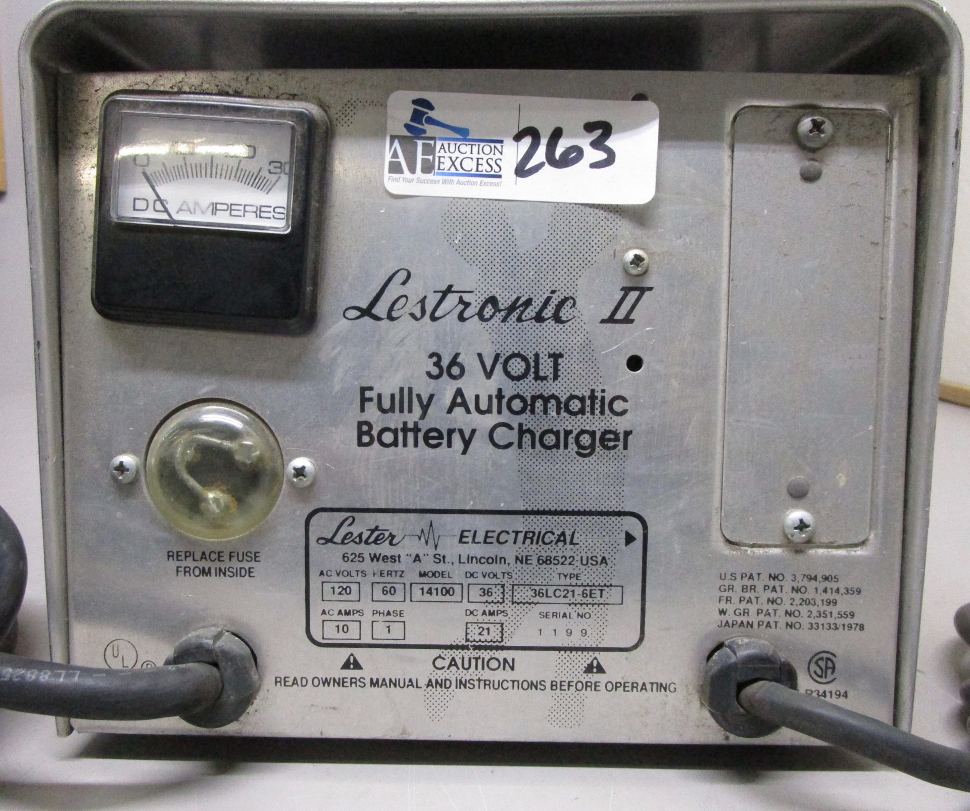 LESTRONIC II 36 VOLT AUTOMATIC BATTERY CHARGER