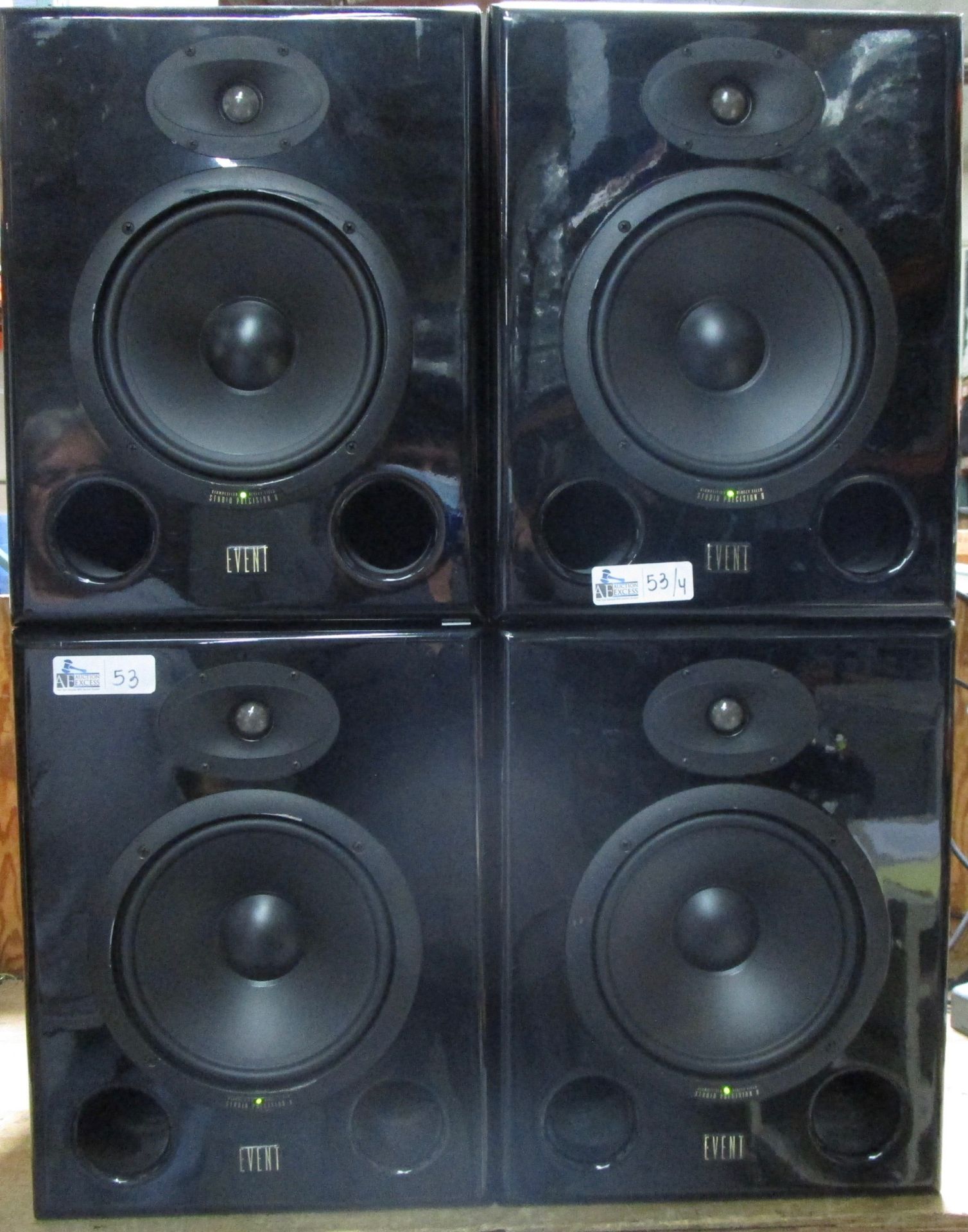 LOT OF 4 EVENT STUDIO PRECISION 8 POWERED SPEAKERS