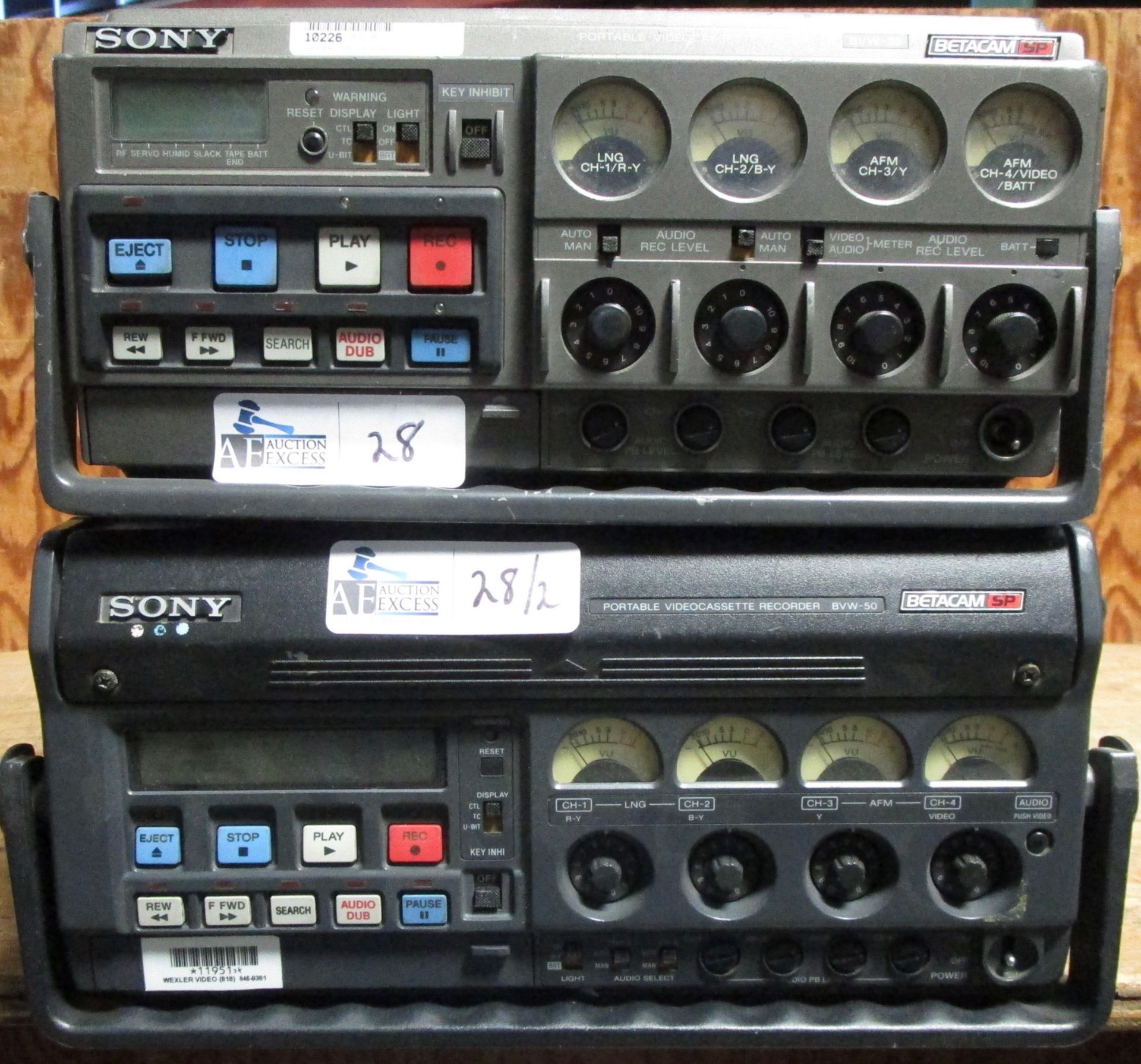 LOT OF 2 SONY BETACAM SP BVW-50