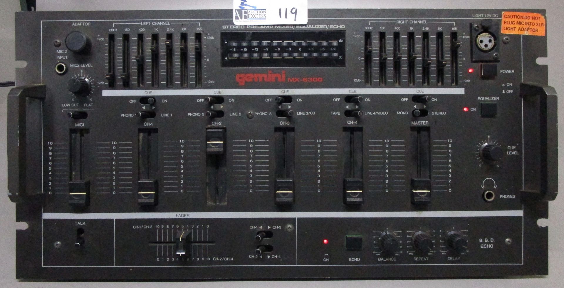 GEMINI MX-6300 DJ MIXING CONSOLE