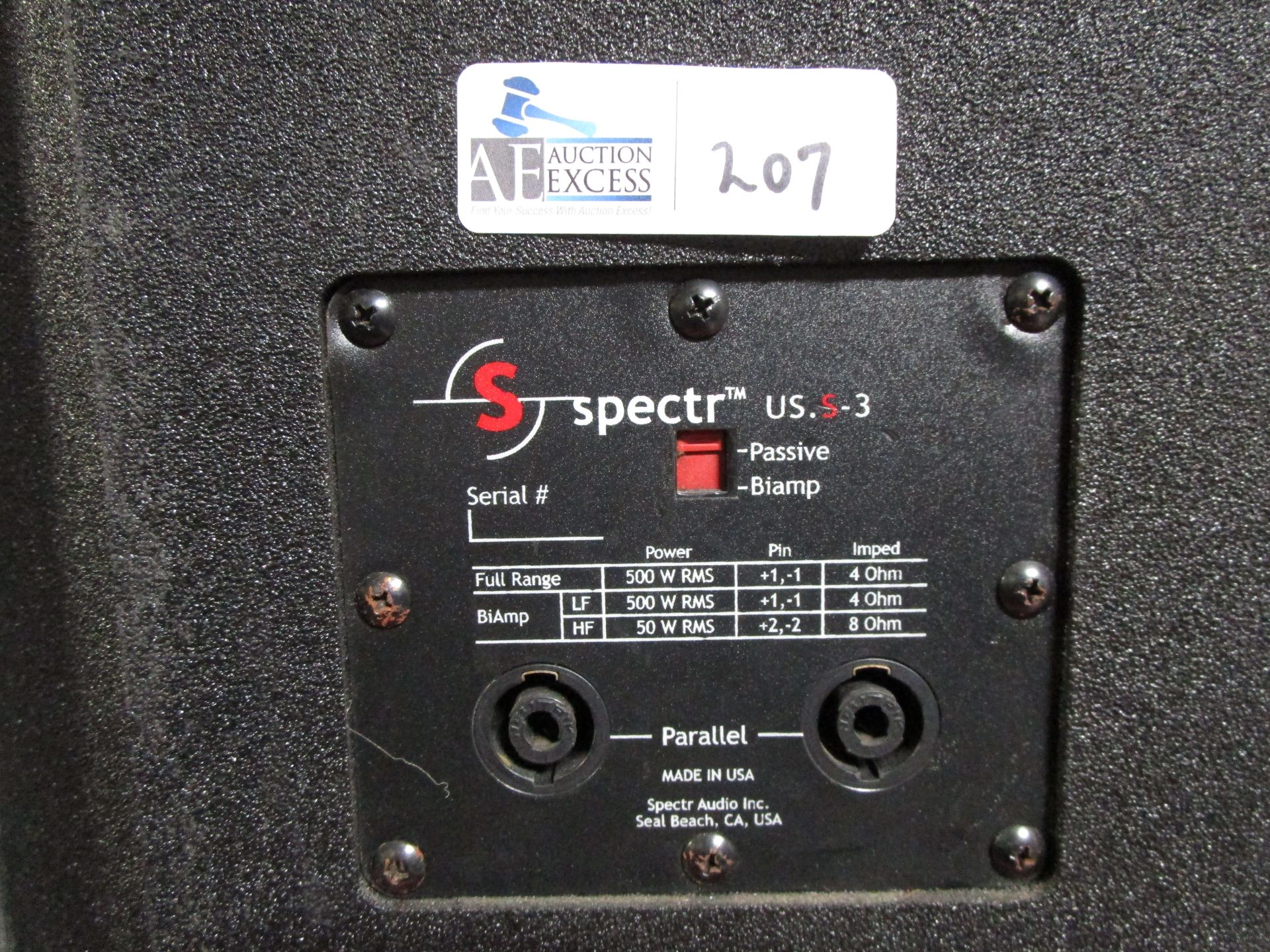 LOT OF 2 SPECTR US.S-3 WEDGE MONITORS - Image 3 of 3