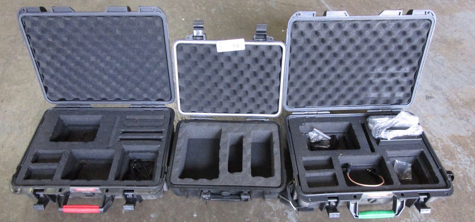 LOT OF 3 PLASTIC PELICAN STYLE CASES