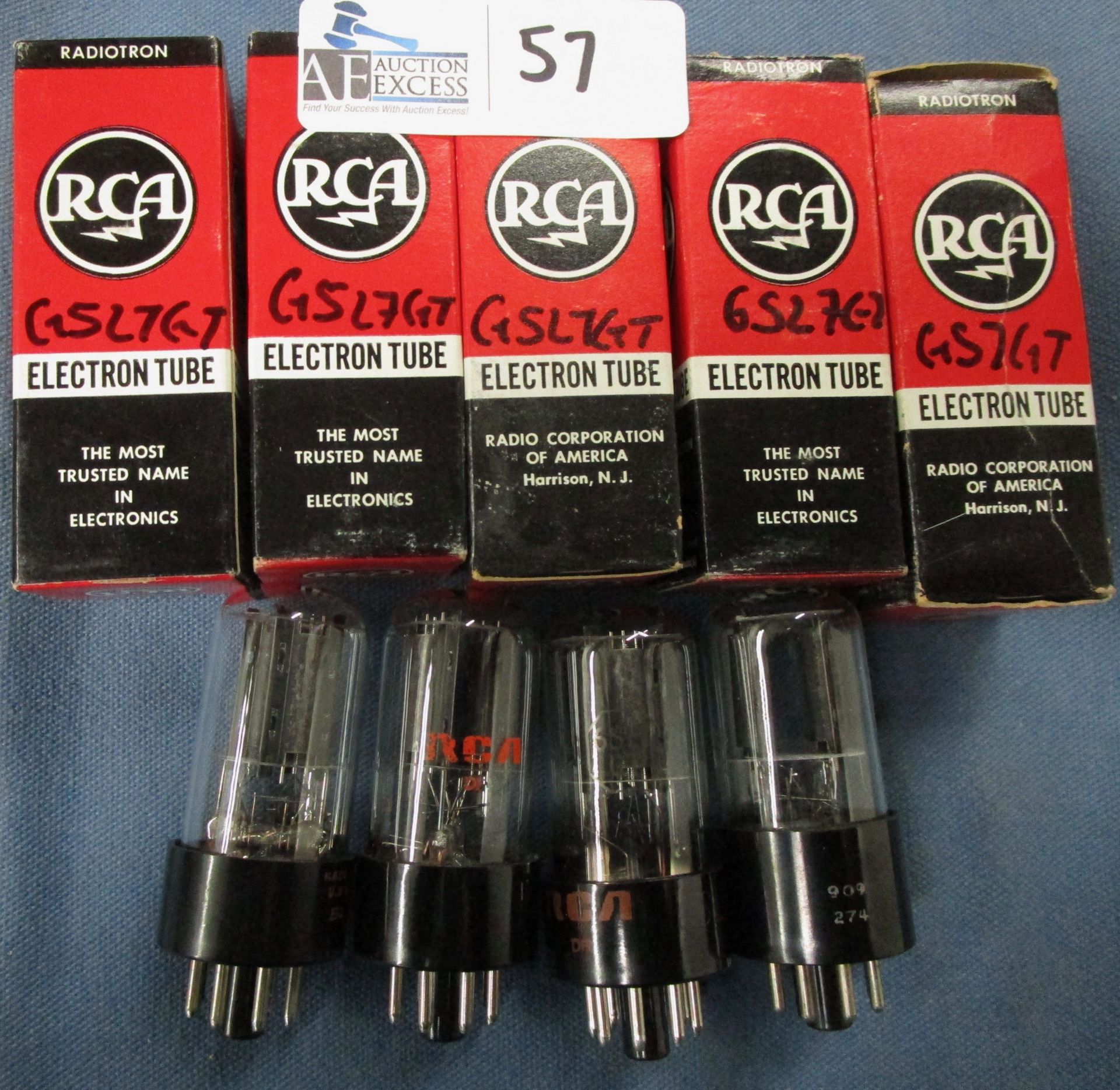 LOT OF 9 RCA 6SL7 GT TUBES