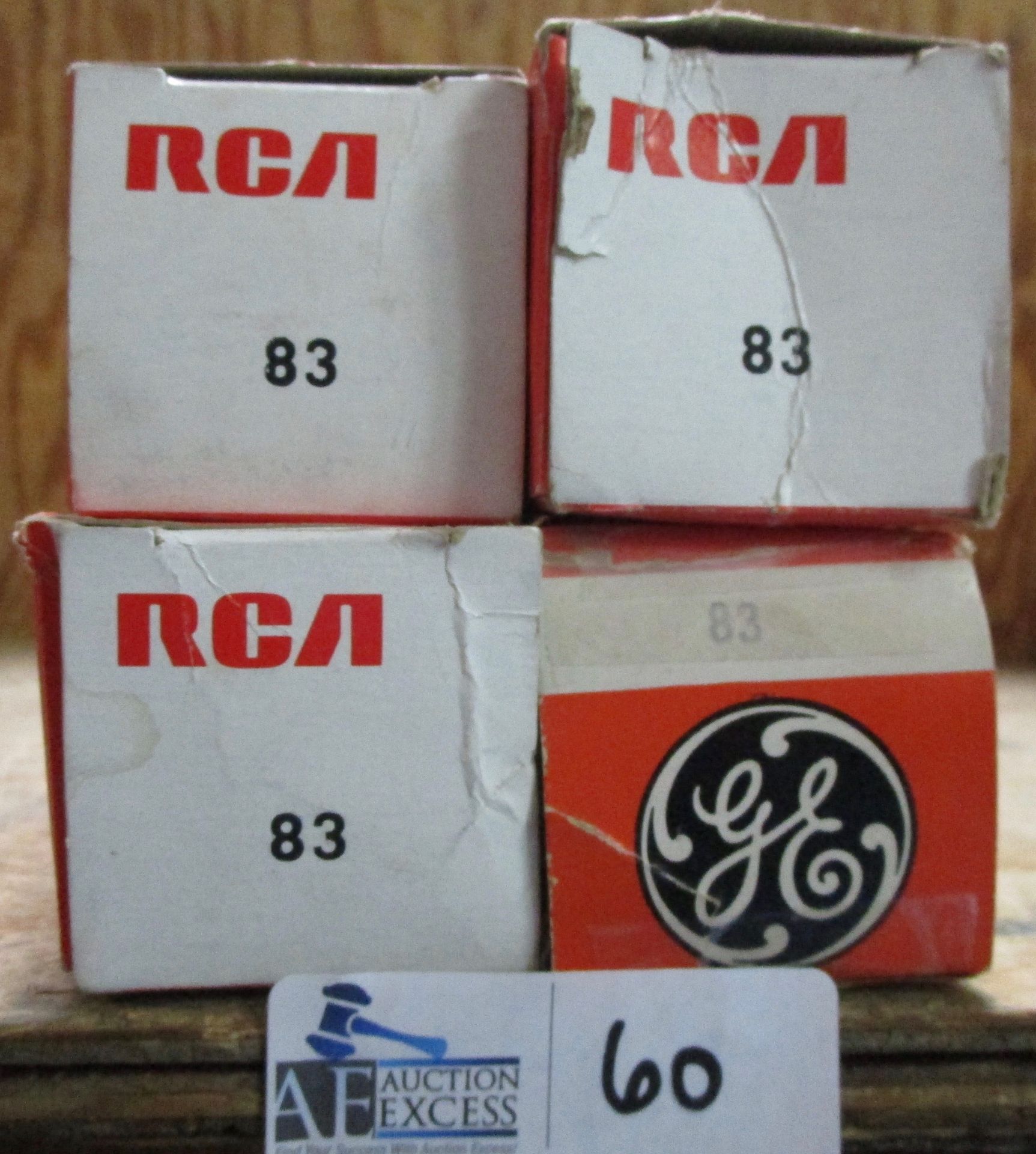 LOT OF 4 RCA/GE 83 TUBES