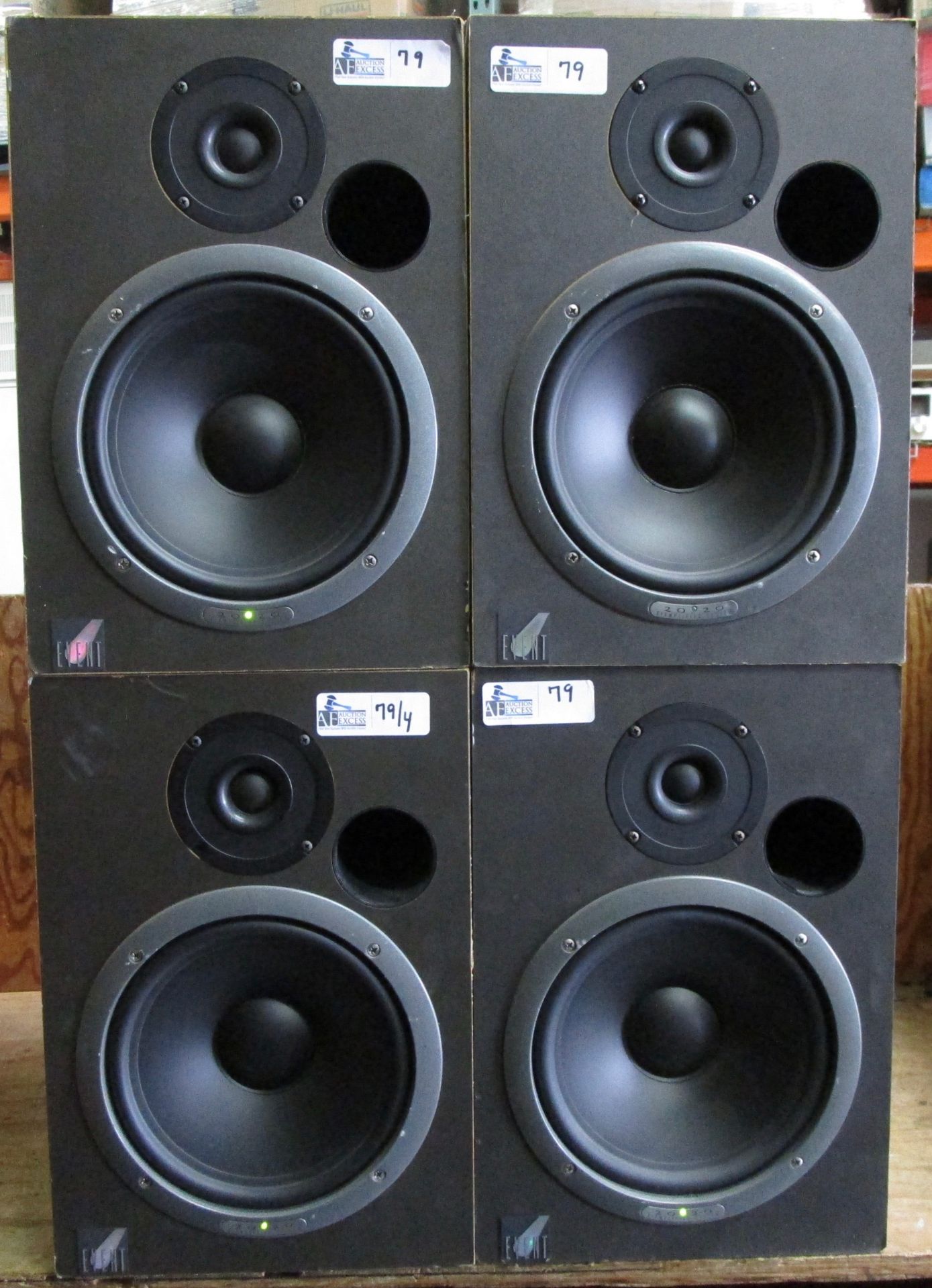 LOT OF 4 EVENT 20/20 POWERED SPEAKERS