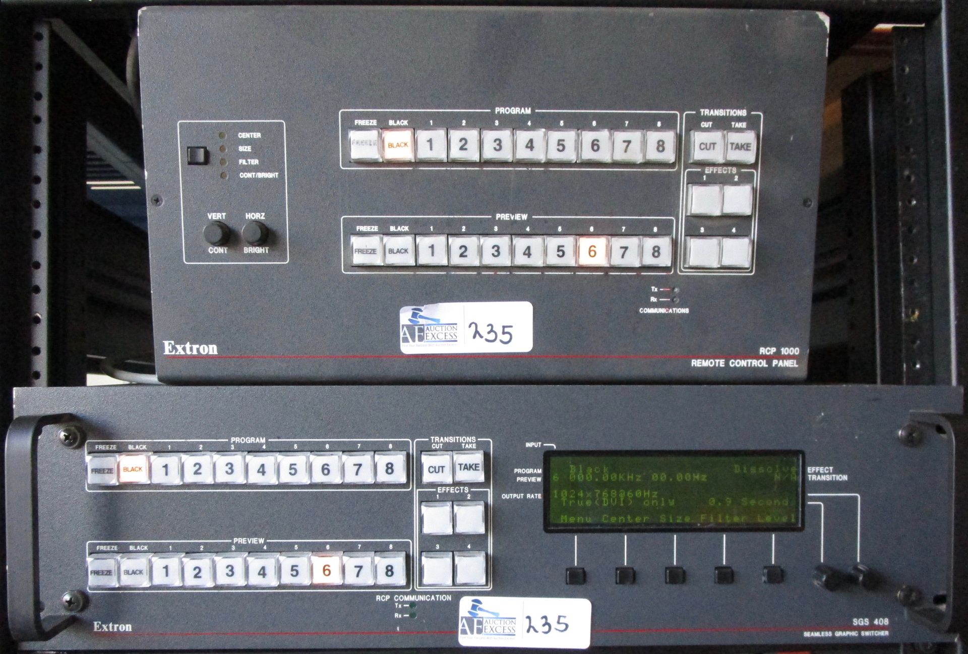 EXTRON SGS-408 SWITCHER WITH RCP-1000 REMOTE CONTROL PANEL
