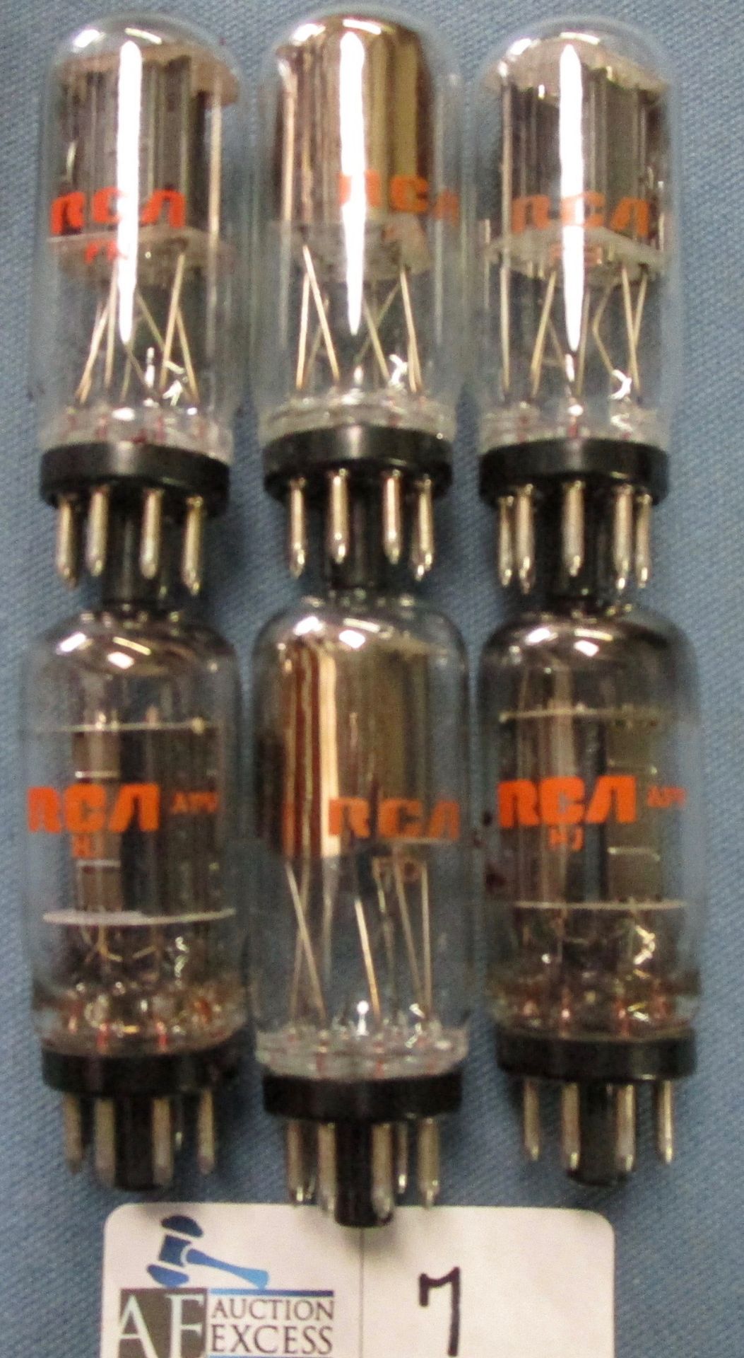 LOT OF 6 6SN7 GTE COIN BASE RCA TUBES