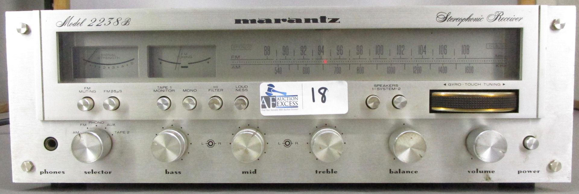 VINTAGE MARANTZ 2238B RECEIVER - Image 2 of 3