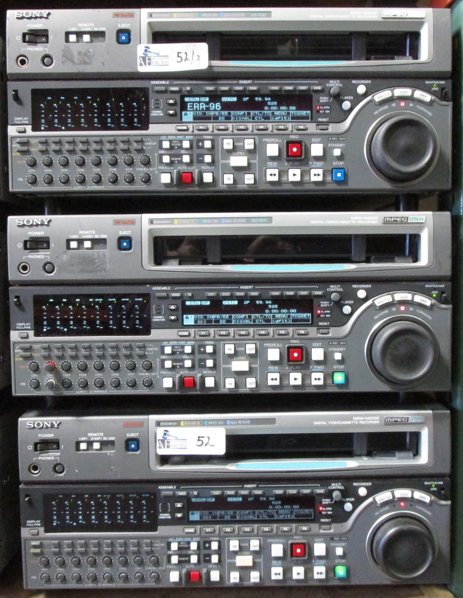 LOT OF 3 SONY MSW-M2000