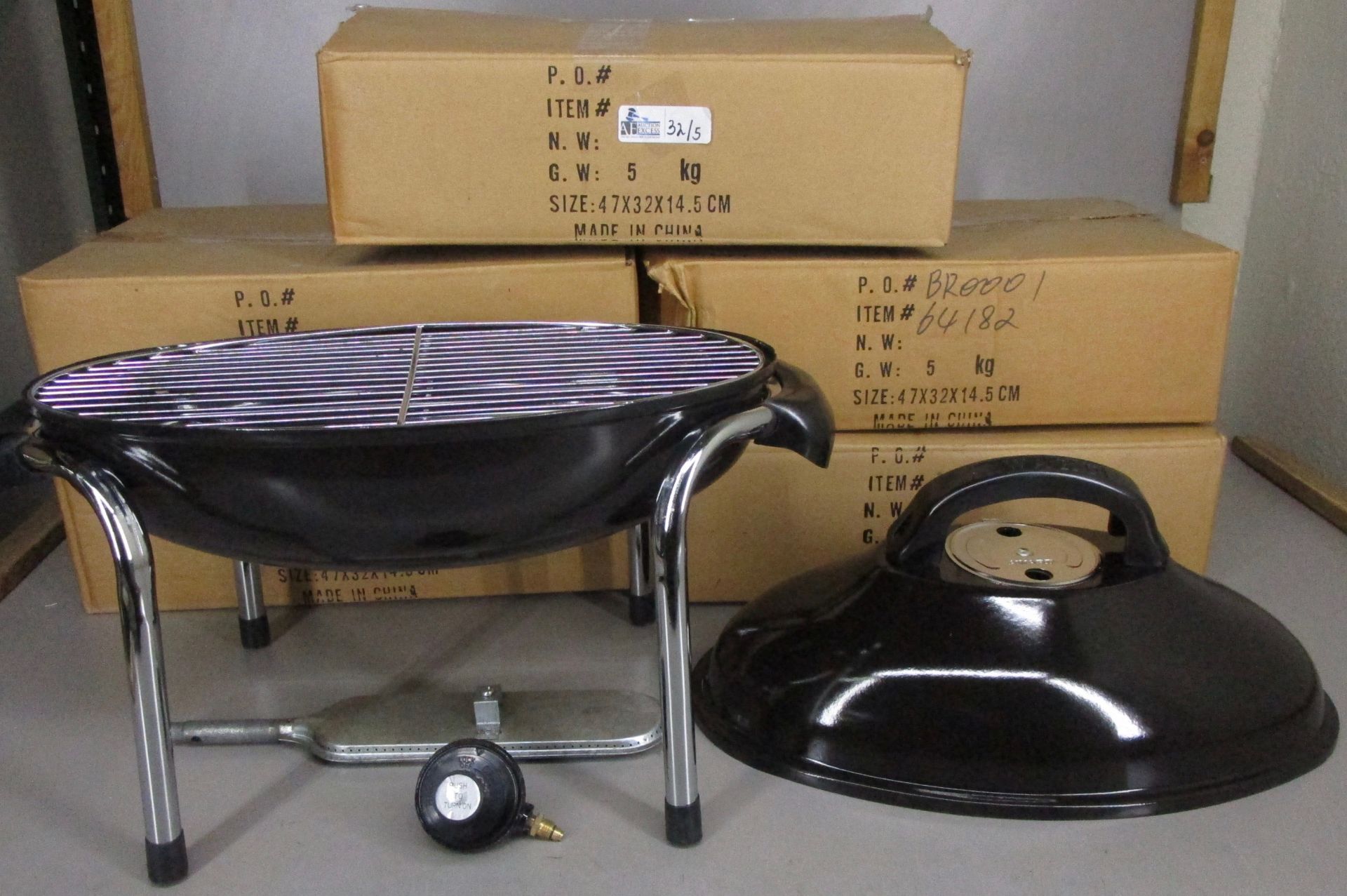 LOT OF 4 PORTABLE GAS BBQ