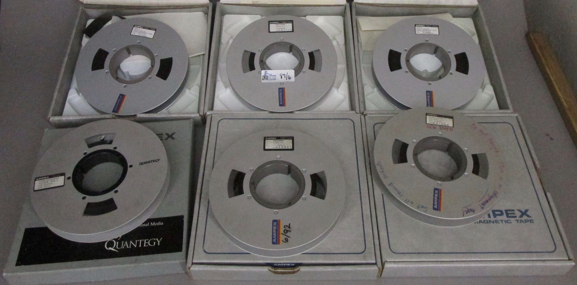 LOT OF 6 AMPEX VIDEO TEST TAPE 1"