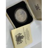 Silver 80th birthday crown coin