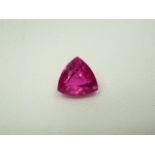 Loose Trillion Cut 8.72ct Pink Sapphire