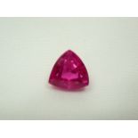 Loose Trillion Cut 11.37ct Pink Sapphire