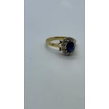 18ct gold sapphire and diamond ring