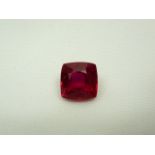 Loose Cushion Cut 9.27ct Ruby