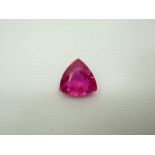 Loose Trillion Cut 9.62ct Pink Sapphire