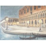 Large framed watercolour of ‘The Doge’s Palace, Venice’