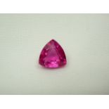 Loose Trillion Cut 8.97ct Pink Sapphire