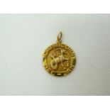 9ct gold Capricorn pendant