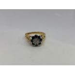 18ct gold sapphire and diamond ring