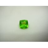 Loose cushion cut natural peridot.  10.46ct