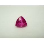 Loose Trillion Cut 8.17ct Pink Sapphire