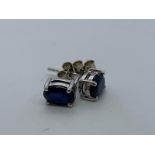 18ct white gold sapphire studs