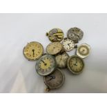 10 x assorted ladies watch movements