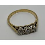 18ct gold and platinum diamond ring