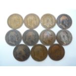 x11 UK King George VII pennies