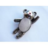 Stone set Panda brooch