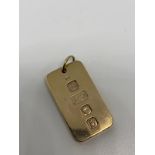 9ct gold ingot pendant