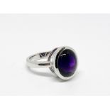 9ct white gold amethyst ring