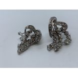 14ct white gold diamond earrings