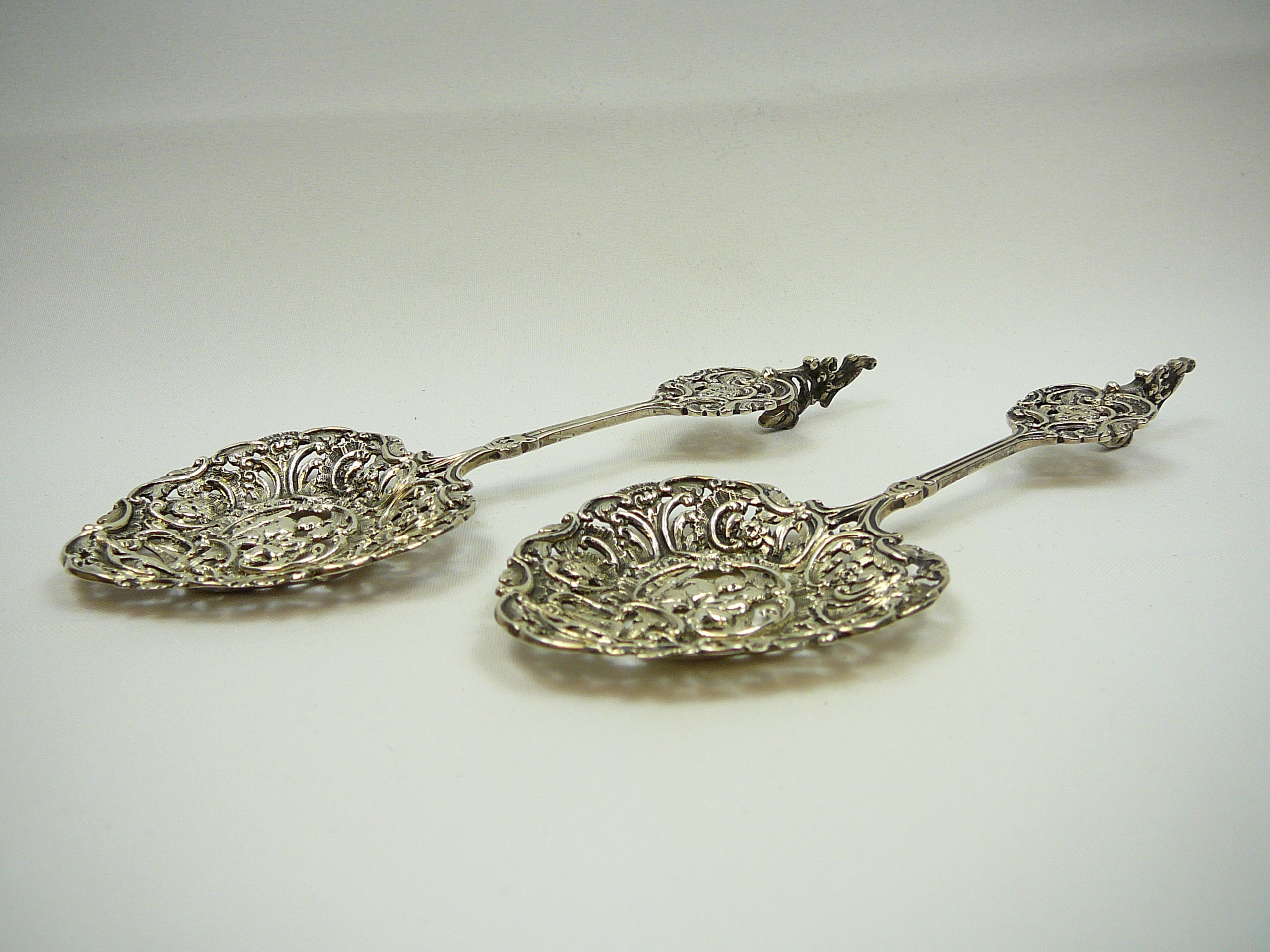 Pair silver lovespoons - Image 7 of 7