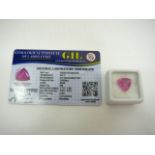 Loose Trillion Cut 8.17ct Pink Sapphire