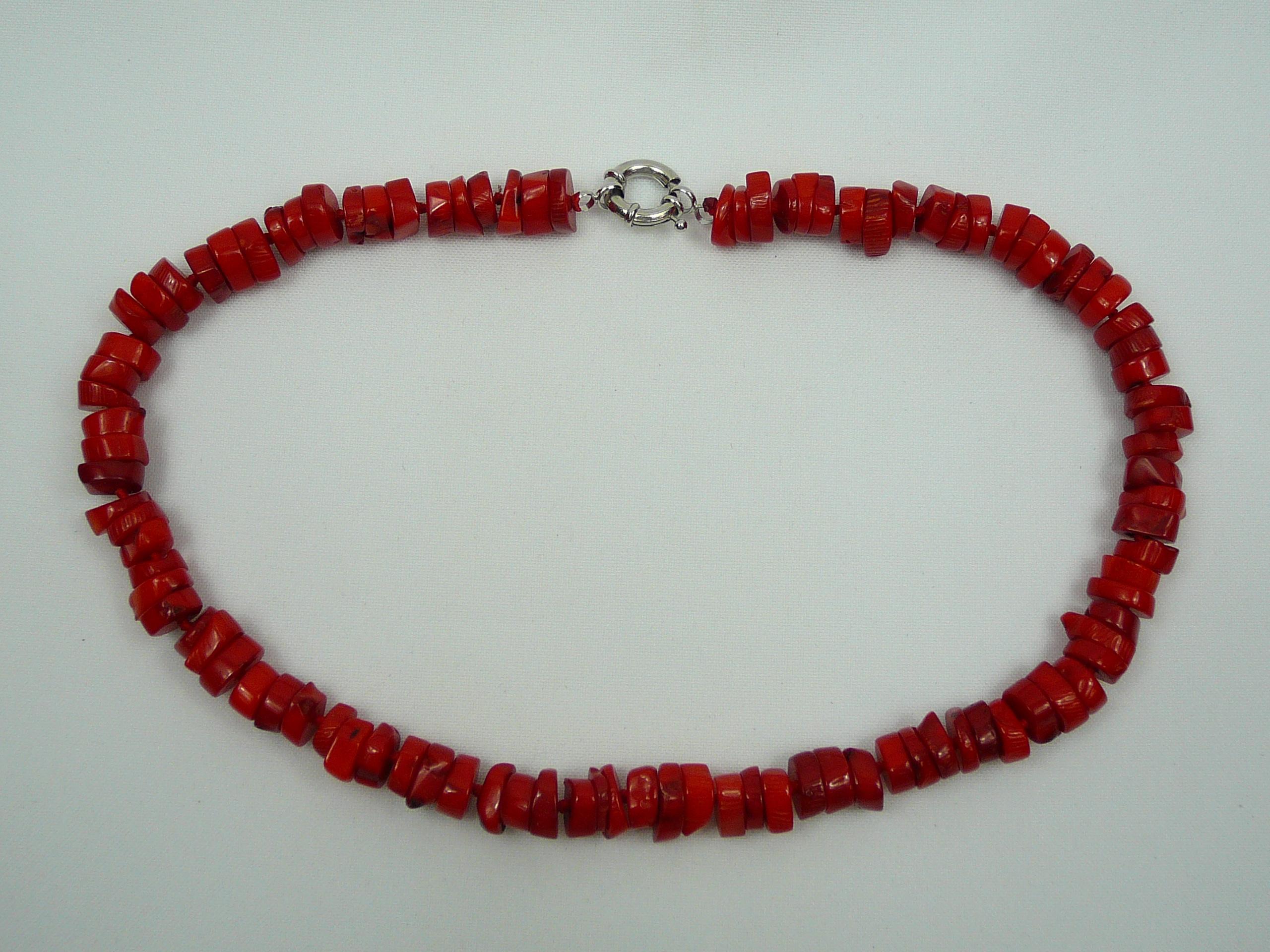 Heavy coral bead necklace