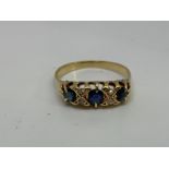 18ct gold sapphire and diamond ring