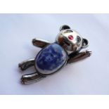 Stone set Panda brooch