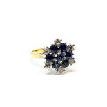 18ct gold sapphire and diamond ring